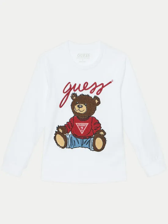 Guess Bluzka L5RI32 K8HM4 Biały Regular Fit