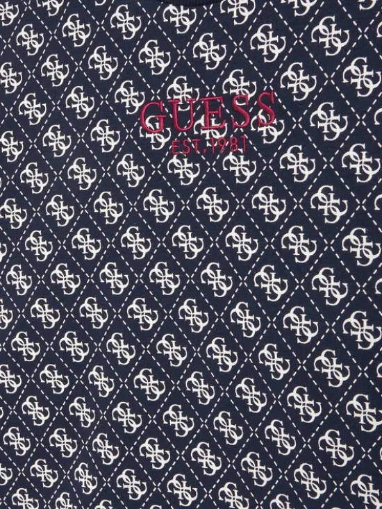 Guess Bluzka L5YI18 K8HM4 Granatowy Regular Fit