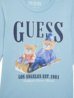 Guess Bluzka N5BI04I3Z14 Błękitny Regular Fit