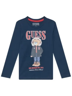Guess Bluzka N5BI04I3Z14 Granatowy Regular Fit
