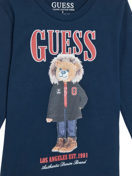 Guess Bluzka N5BI04I3Z14 Granatowy Regular Fit
