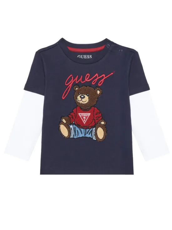 Guess Bluzka N4BI08 I3Z14 Granatowy Regular Fit