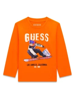 Guess Bluzka N6BI04 K5854 Pomarańczowy Regular Fit