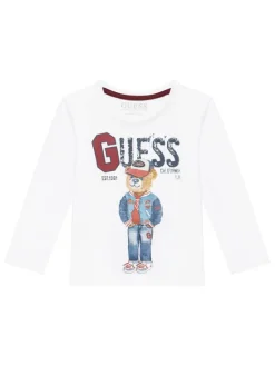 Guess Bluzka N5YI23 K8HM4 Biały Regular Fit