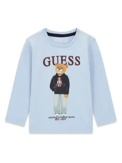 Guess Bluzka N6YI06 K3794 Niebieski jasny Regular Fit