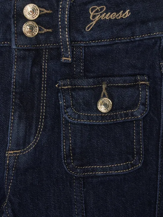 Guess Jeansy J5BA16 D5FM0 Granatowy Flare Fit