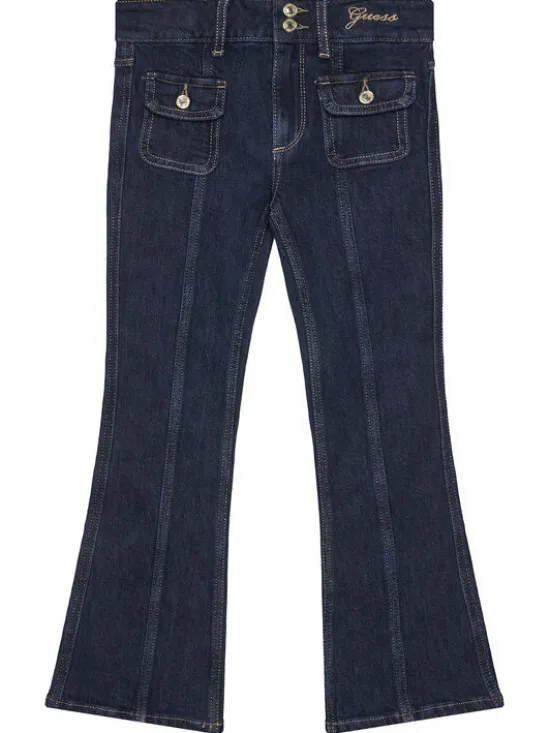 Guess Jeansy J5BA16 D5FM0 Granatowy Flare Fit