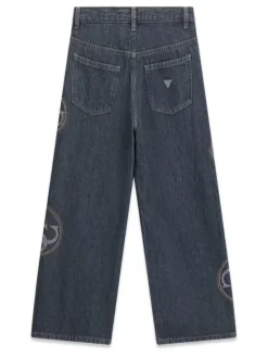 Guess Jeansy J6YA02 D1209 Szary Wide Leg