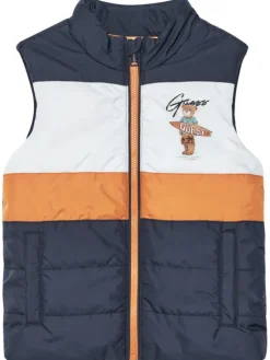 Guess Kamizelka N6GL02 WCFM2 Granatowy Regular Fit