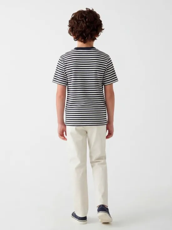 Guess Kids Spodnie materiałowe 181435 Beżowy Regular Fit