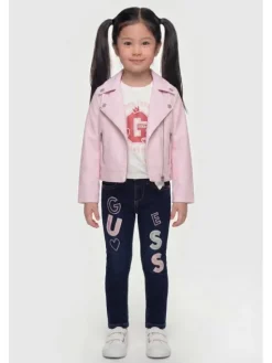 Guess Kids Spodnie materiałowe 183394 Niebieski Regular Fit