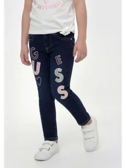 Guess Kids Spodnie materiałowe 183394 Niebieski Regular Fit