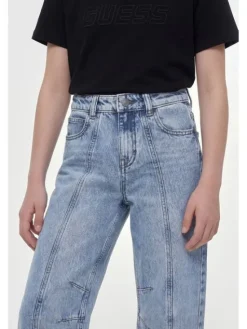 Guess Kids Spodnie materiałowe 183119 Niebieski Regular Fit