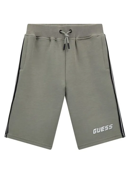 Guess Kids Spodnie materiałowe 173283 Zielony Regular Fit