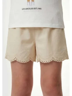 Guess Kids Spodnie materiałowe 182553 Beżowy Regular Fit
