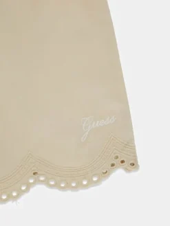 Guess Kids Spodnie materiałowe 182553 Beżowy Regular Fit