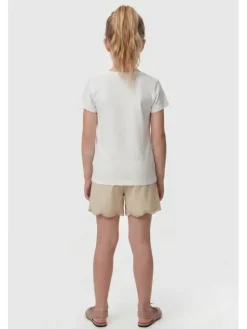 Guess Kids Spodnie materiałowe 182553 Beżowy Regular Fit