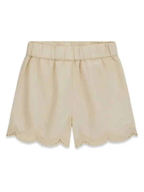 Guess Kids Spodnie materiałowe 182553 Beżowy Regular Fit