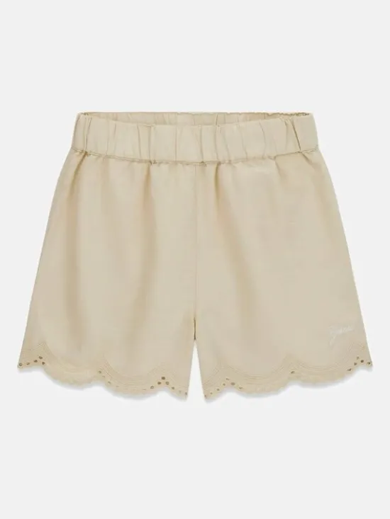 Guess Kids Spodnie materiałowe 182553 Beżowy Regular Fit
