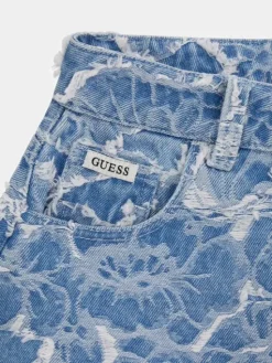 Guess Kids Spodnie materiałowe 181655 Niebieski Regular Fit