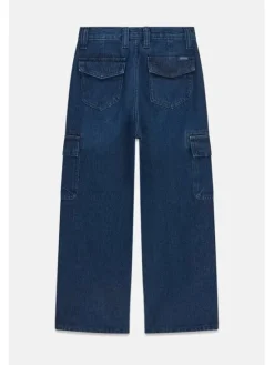 Guess Kids Spodnie materiałowe 184852 Niebieski Regular Fit
