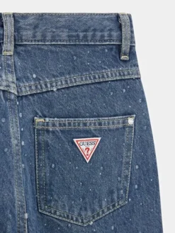 Guess Kids Spodnie materiałowe 183379 Niebieski Regular Fit