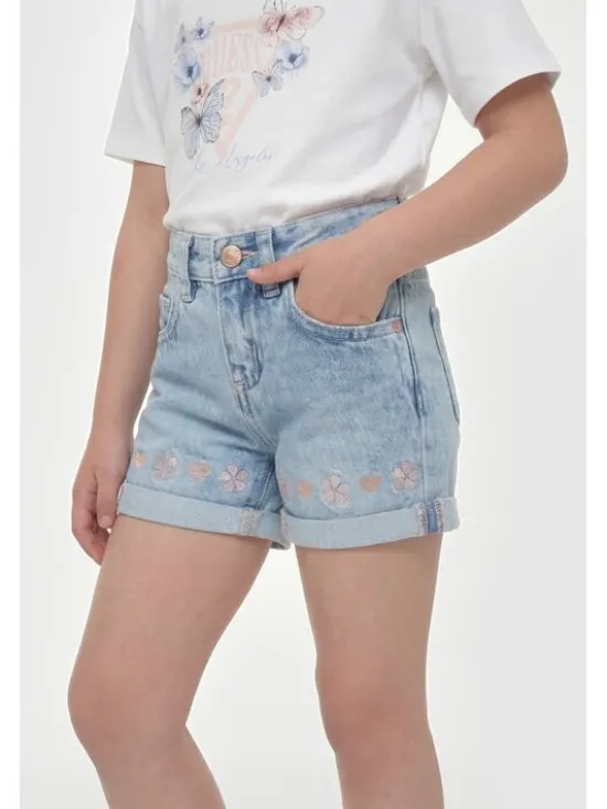 Guess Kids Spodnie materiałowe 181424 Niebieski Regular Fit