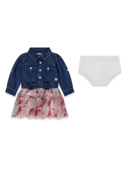 Guess Kids Sukienka codzienna 183319 Niebieski Classic Fit