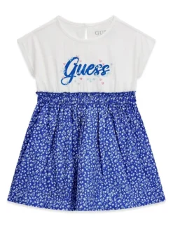 Guess Kids Sukienka codzienna 181430 Błękitny Classic Fit