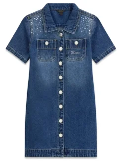 Guess Kids Sukienka codzienna 183385 Niebieski Classic Fit