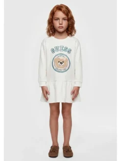 Guess Kids Sukienka codzienna 183734 Beżowy Classic Fit