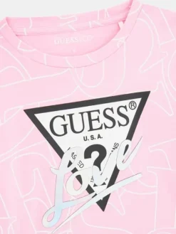 Guess Kids Tank top 183820 Różowy Classic Fit
