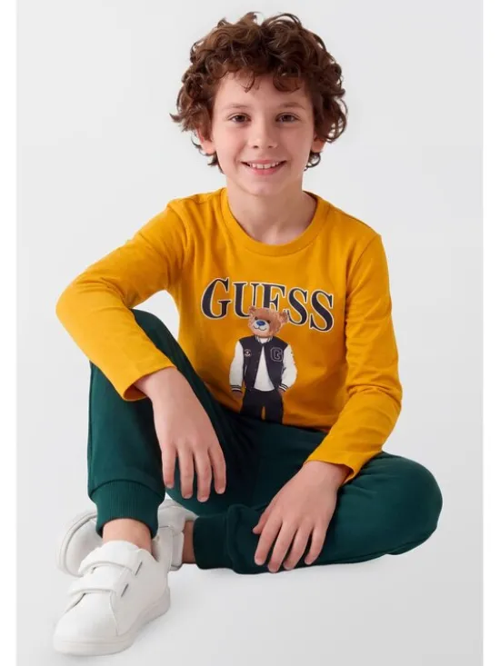 Guess Kids T-Shirt 184439 Pomarańczowy Classic Fit