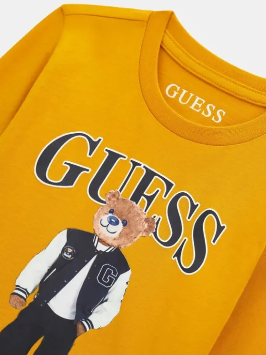 Guess Kids T-Shirt 184439 Pomarańczowy Classic Fit