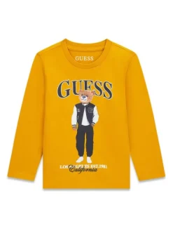 Guess Kids T-Shirt 184439 Pomarańczowy Classic Fit
