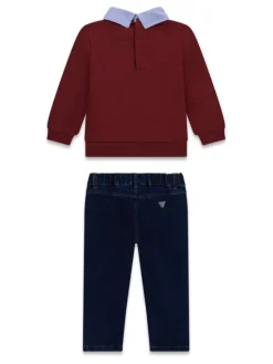 Guess Komplet bluza i spodnie materiałowe N6YG07 K5170 Kolorowy Regular Fit