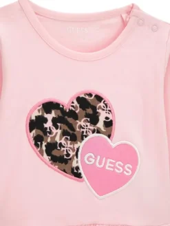Guess Komplet bluzka i legginsy A6YG02 K3896 Różowy jasny Regular Fit