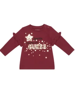 Guess Komplet bluzka i legginsy A5BG02 J1314 Czerwony Regular Fit
