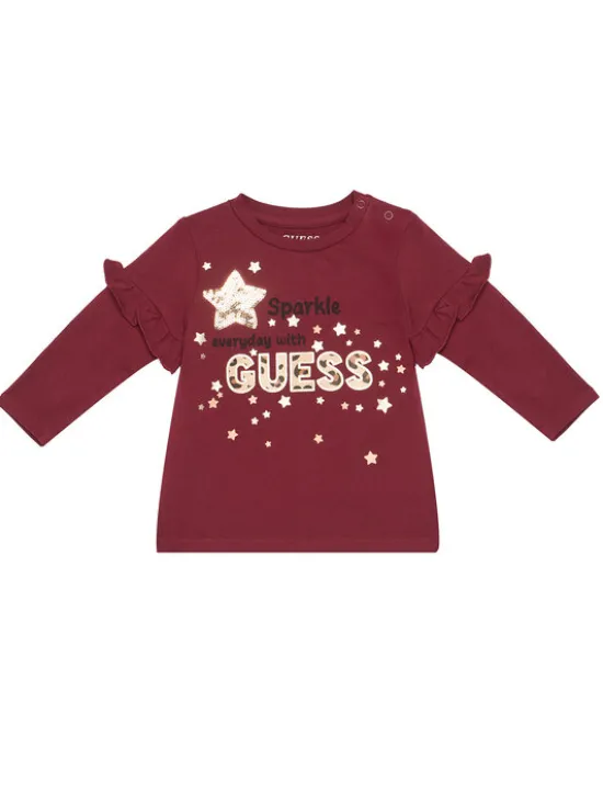 Guess Komplet bluzka i legginsy A5BG02 J1314 Czerwony Regular Fit