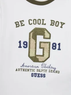 Guess Komplet bluzka i spodnie N5YG06 K8HM4 Biały Regular Fit