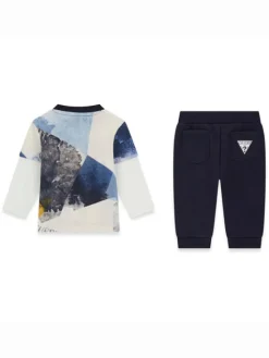 Guess Komplet bluzka i spodnie I6BG01 K5800 Granatowy Regular Fit