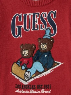 Guess Komplet sweter i spodnie materiałowe I5BG04 Z2BB0 Czerwony Regular Fit