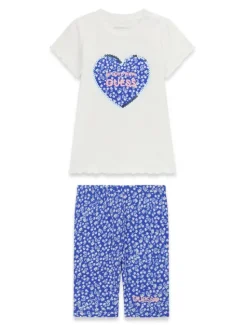 Guess Komplet t-shirt i legginsy A6GG03 K6YW4 Niebieski Regular Fit