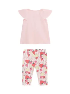 Guess Komplet t-shirt i legginsy K6GG01 K6YW4 Różowy Regular Fit