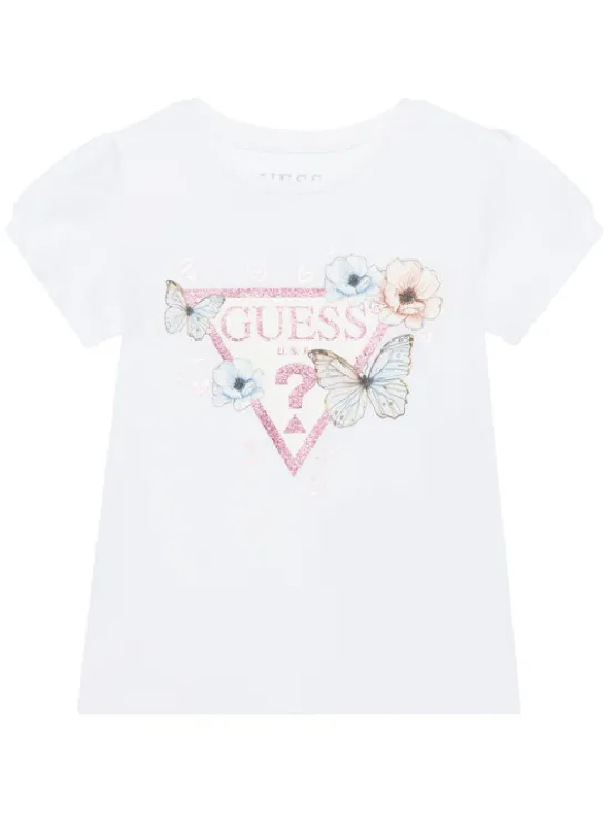 Guess Komplet t-shirt i spódniczka K6RG07 K6YW0 Biały Regular Fit