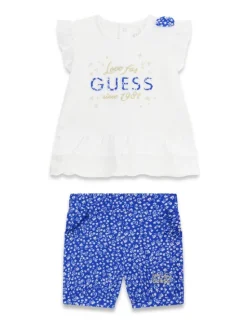 Guess Komplet t-shirt i spodenki A6GG04 K6YW4 Niebieski Regular Fit