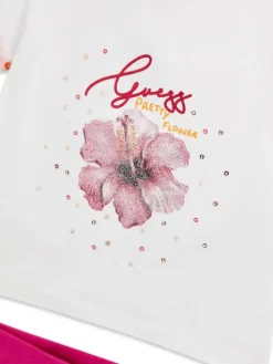 Guess Komplet t-shirt i spodenki A6GG01 K6YW4 Różowy Regular Fit