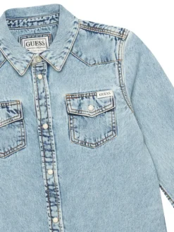 Guess Koszula jeansowa L6RH00 D4EU0 Niebieski Regular Fit