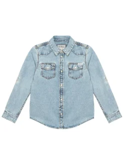 Guess Koszula jeansowa L6RH00 D4EU0 Niebieski Regular Fit