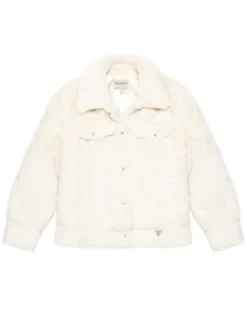 Guess Kożuch J5YL18 K8BV0 Écru Regular Fit